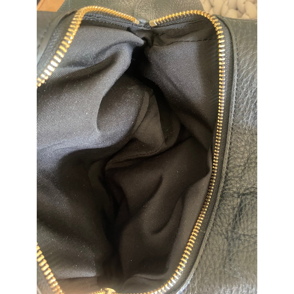 Coach Edie 31 Black Pebbled Leather Shoulder Bag Gold Hardware Hobo 57125 - Picture 13 of 15